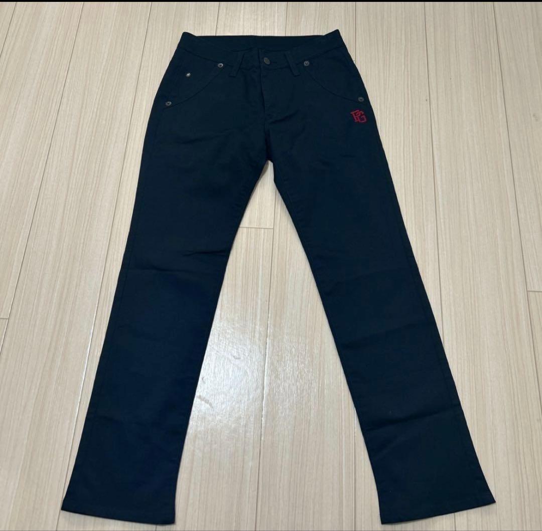 パーリーゲイツ レディース ゴルフパンツ 1 ネイビー 刺繡ロゴ 美品 M