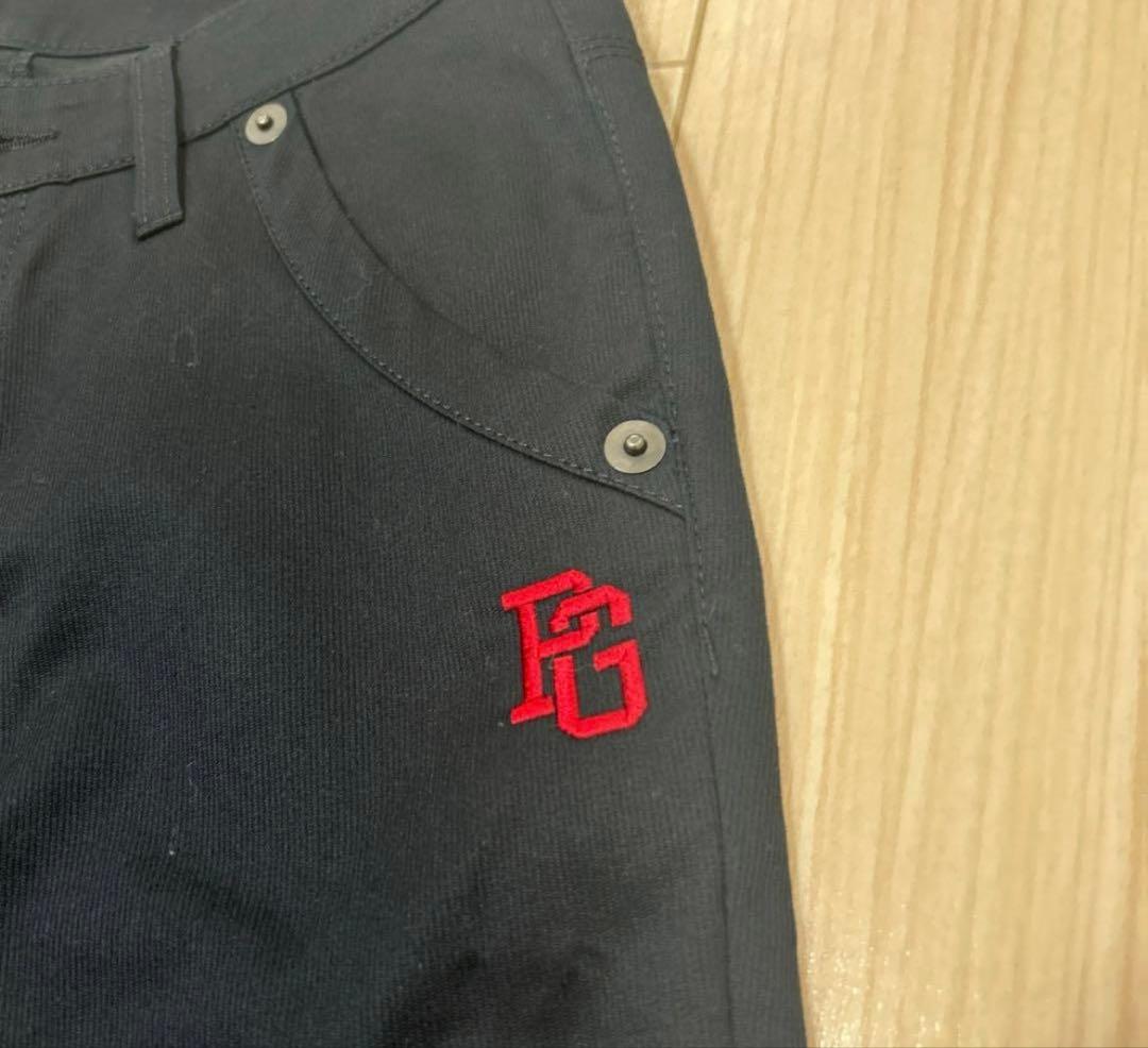 パーリーゲイツ レディース ゴルフパンツ 1 ネイビー 刺繡ロゴ 美品 M