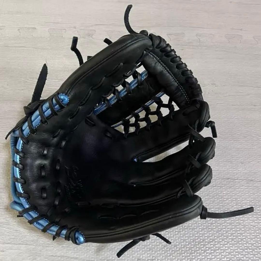 キ*ヨ様 ミズノ 一般軟式野球グローブ 右投げ用　限定カラー ブラック／メタリッ