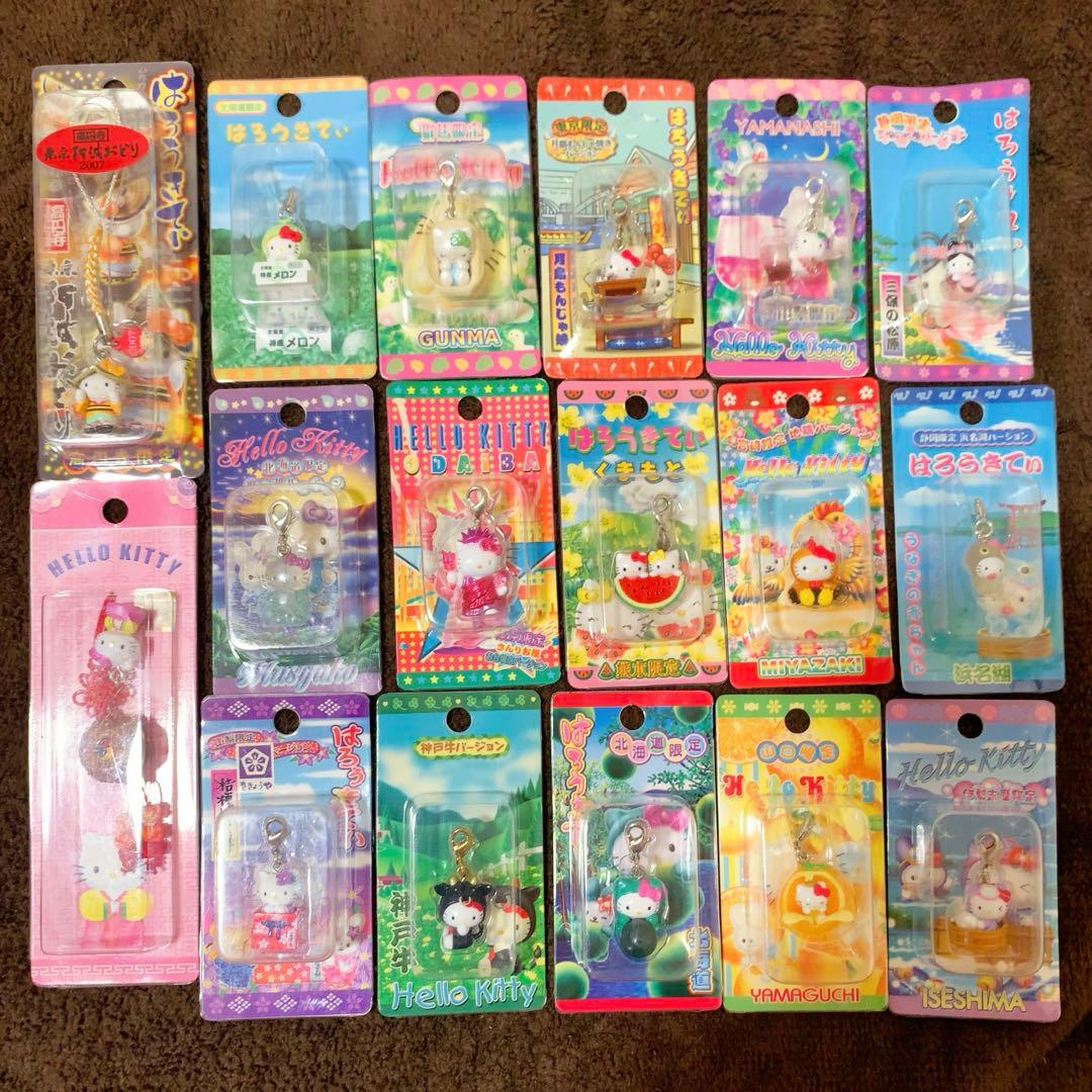 ご当地キティ　68個　根付　ファスナーマスコット　パンク/新宿ver.キティ等