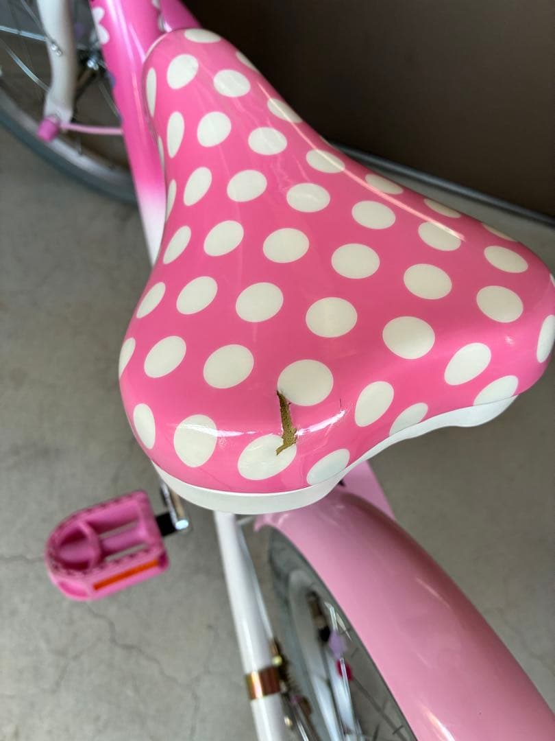 【引取限定】 16インチ　ミニーマウスポルカドット　子供用自転車