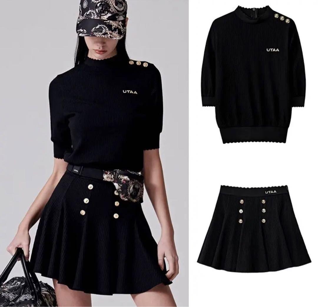 UTAA  ゴルフウェアレディースウェア トップス スカート 2点セット