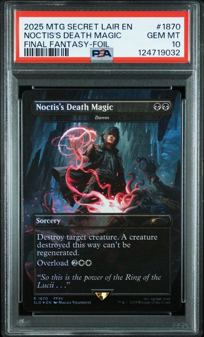 PSA10 Foilボーダーレス ノクティスの魔法「デス」 滅ぼし 英語版 FF