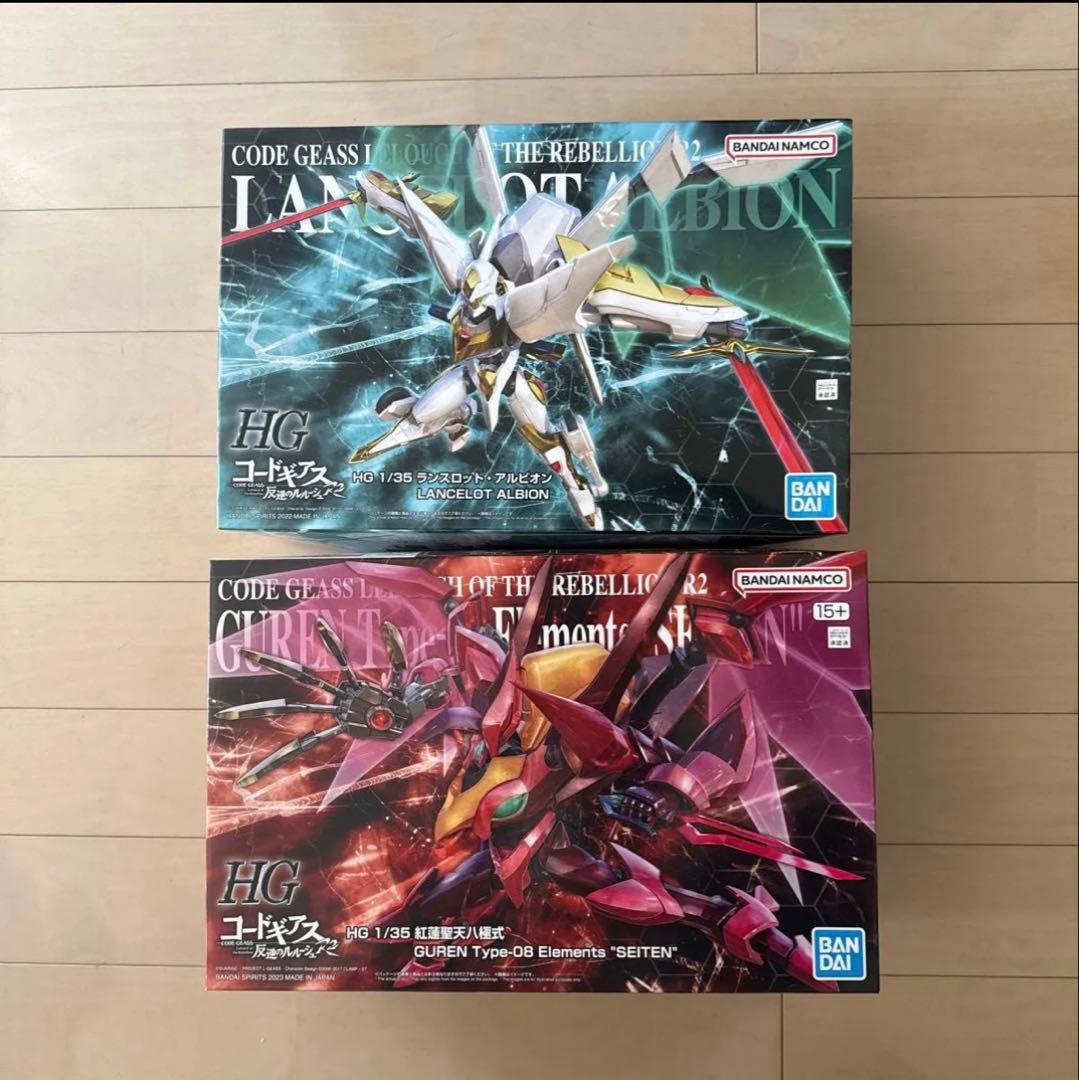 HG ランスロット・アルビオン 紅蓮聖天八極式　セット　コードギアス