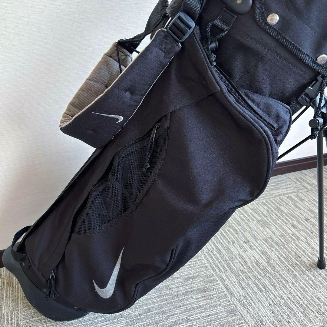 ナイキ ゴルフ キャディバッグ 軽量 スタンド式 自立 ブラック 8.5 5分割