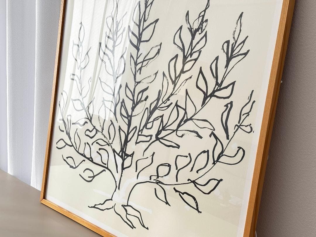 【IDEE 】アートポスター アンリ・マティス 低木 ナチュラルフレーム（額装）