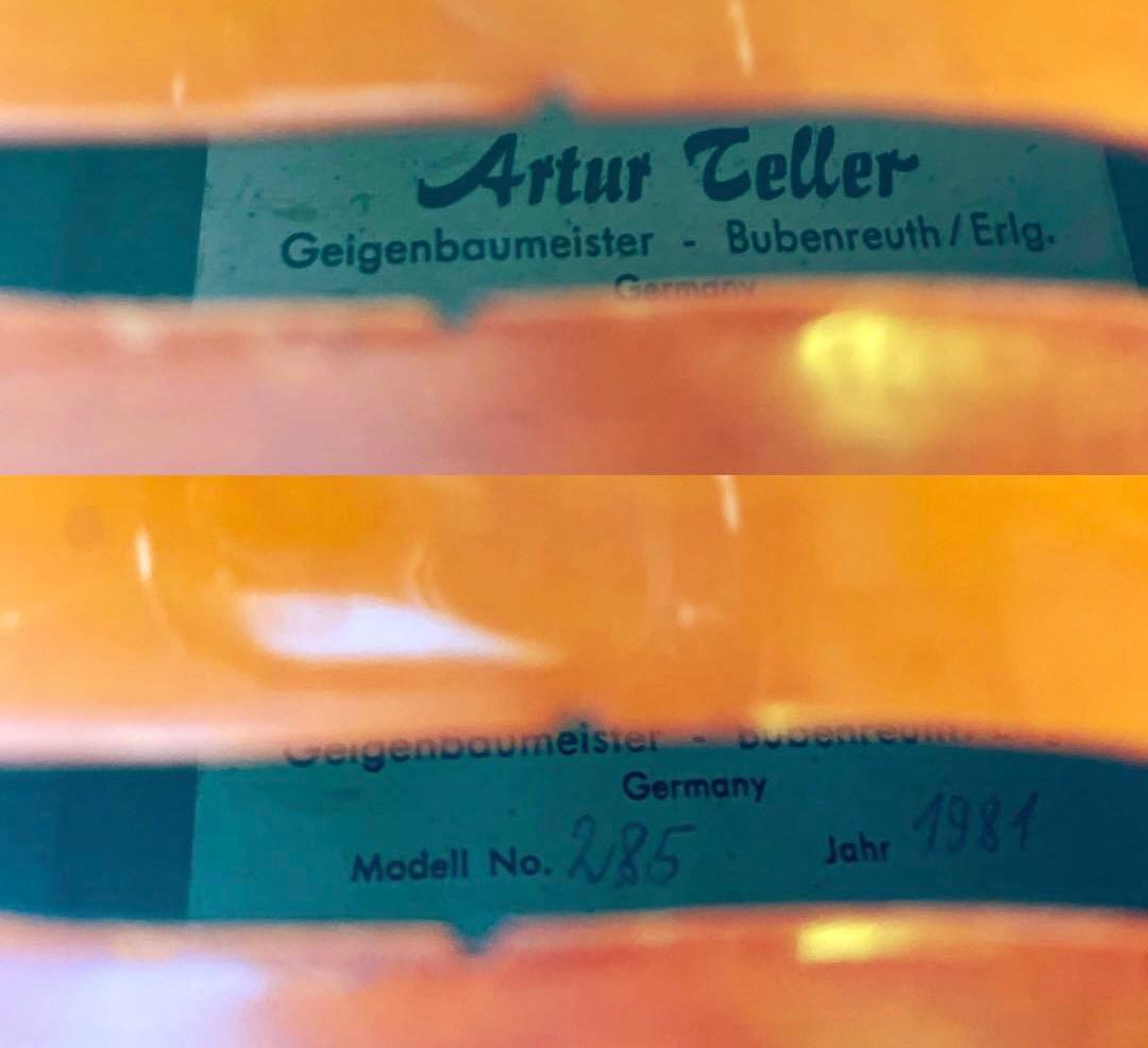 【完全調整品】Artur Teller No285 4/4 バイオリン 81年製