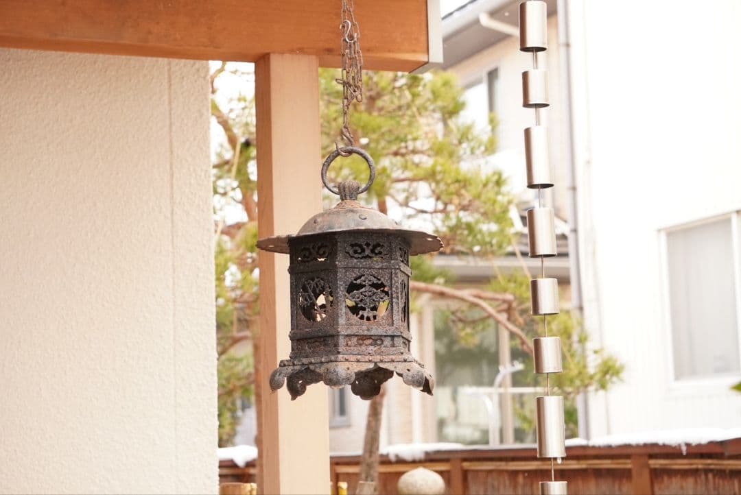 吊り灯籠　蝉つき　　アンティーク　雑貨　骨董　吊灯籠　灯り　照明　庭　インテリア