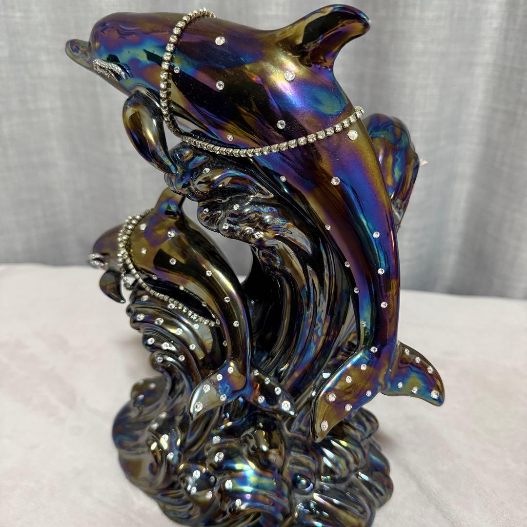 ブラックドルフィン新品未開封 ダイヤ4石 鑑定書付き　ブランデー