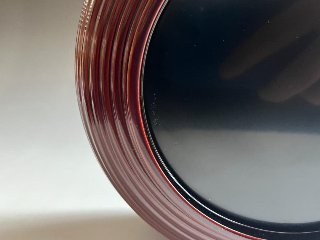 川端近左　熊笹蒔絵　溜ロクロ目食籠　即中斎書付　茶道具　表千家