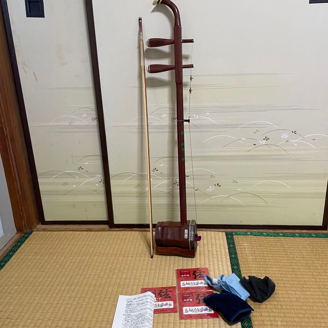 二胡 名師堂 紅壇 弓＆ケース付き