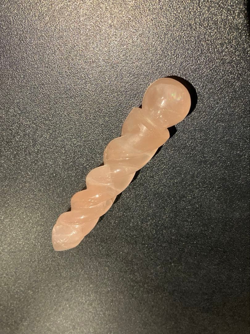 ローズクォーツ　ワンド　虹入り