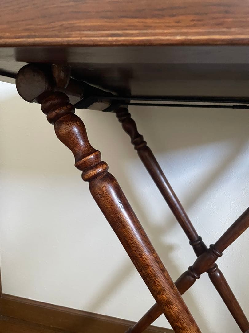 メンテナンス済　イギリス製アンティーク　トレイテーブル 折りたたみ式