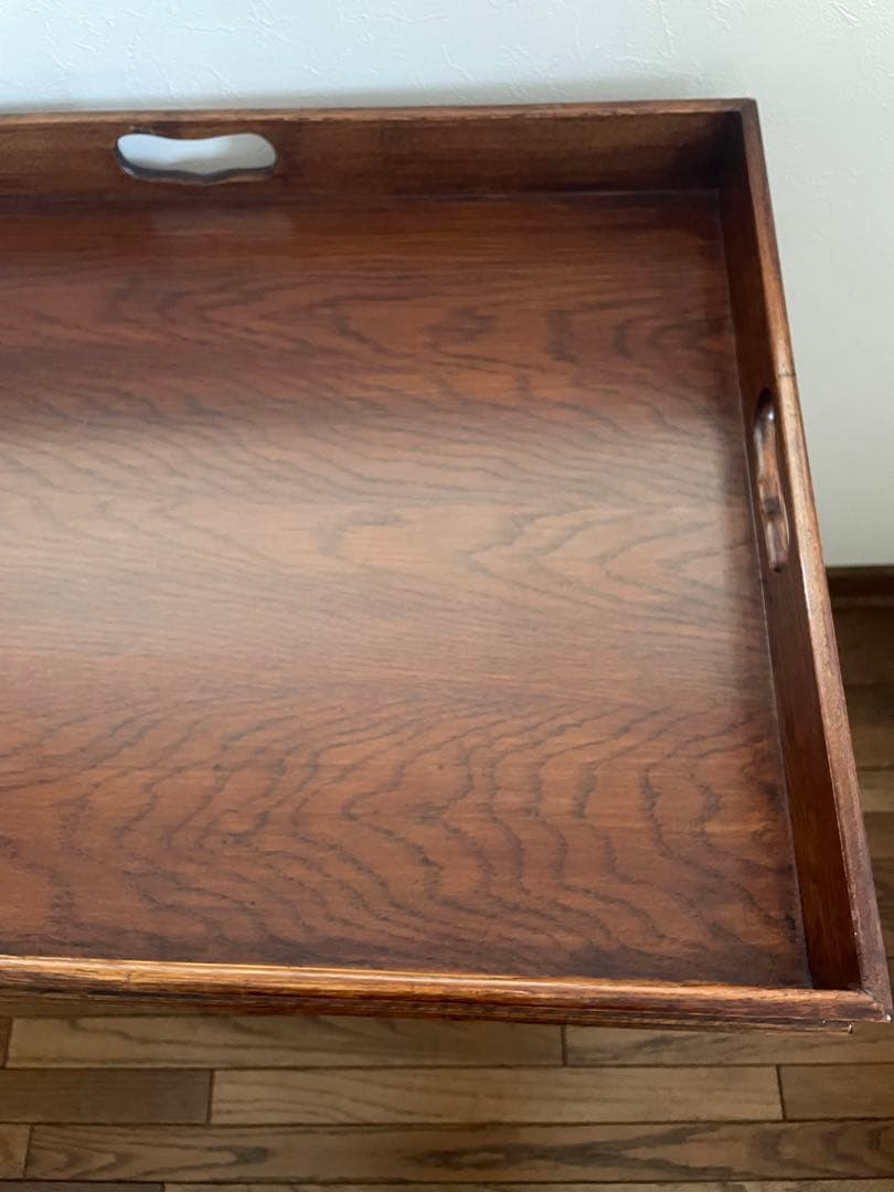 メンテナンス済　イギリス製アンティーク　トレイテーブル 折りたたみ式