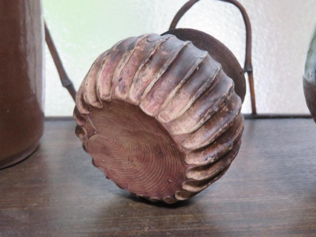 ◆377◆ 灰陶鎬文瓶　花瓶　イラン　テッペハサンル　黒釉篠木文壺