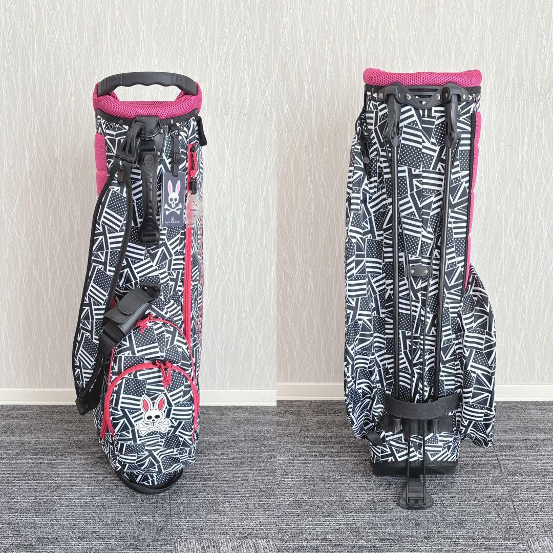 超美品❗️Psycho Bunny/サイコバニー スタンド式 ゴルフキャディバッグ
