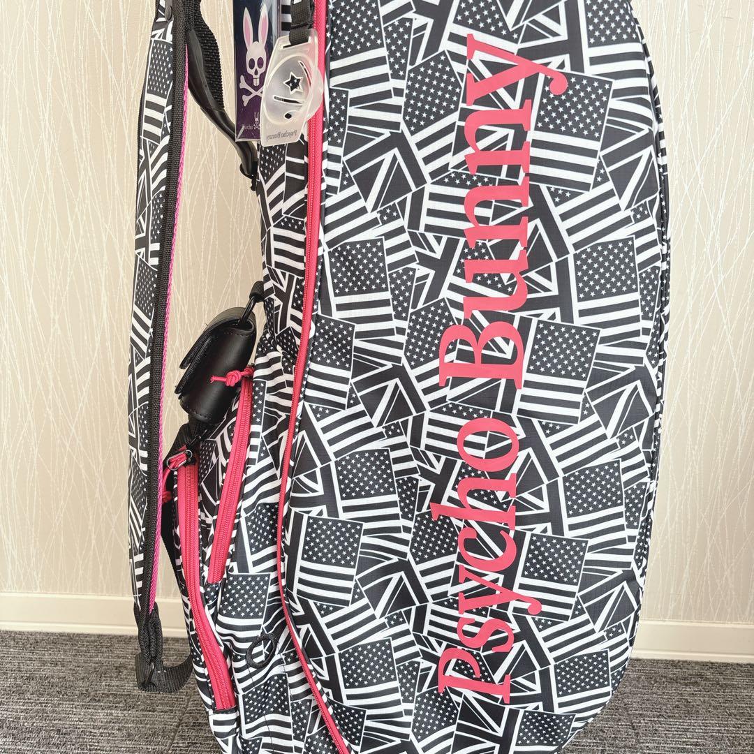 超美品❗️Psycho Bunny/サイコバニー スタンド式 ゴルフキャディバッグ