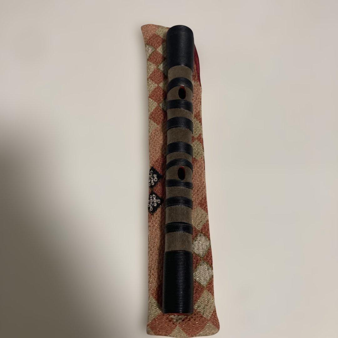 篳篥ひちりき 樹脂製　プラスチック管　すぐ鳴る盧舌ろぜつリード付　専用袋　雅楽⑩