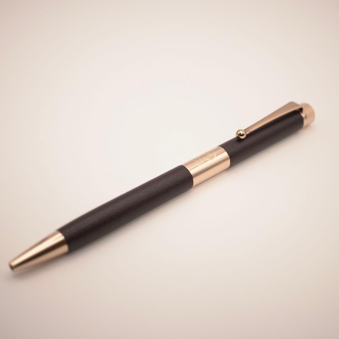 上品カラー ROMEO No.3 ESレザー深紫ゲルボールペン