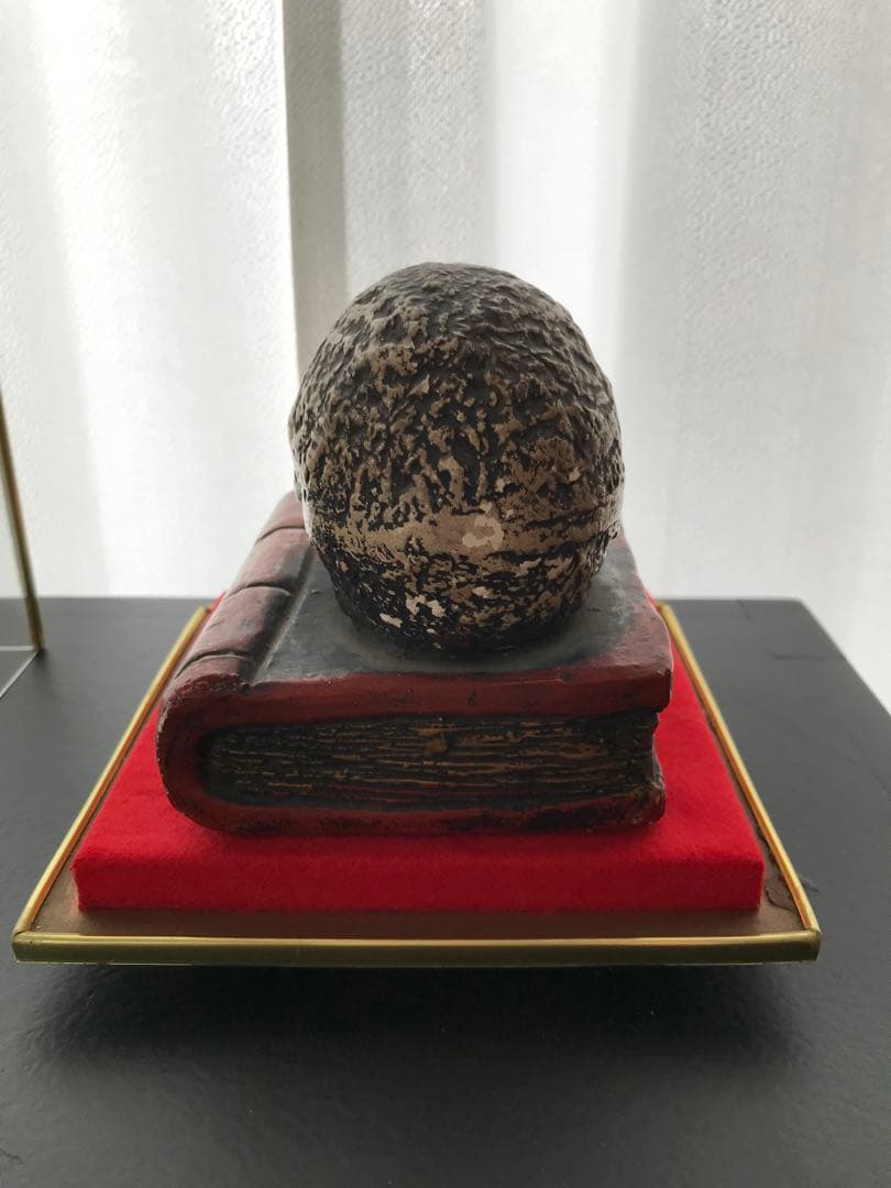 希少 京焼 野晒し髑髏 ドクロ 在銘 置物 陶器 昭和 骨董 珍品 レア