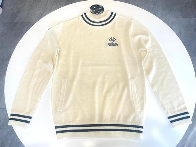 新品　DOCUS ドゥーカス ライン セーター レディース　オフホワイト　M