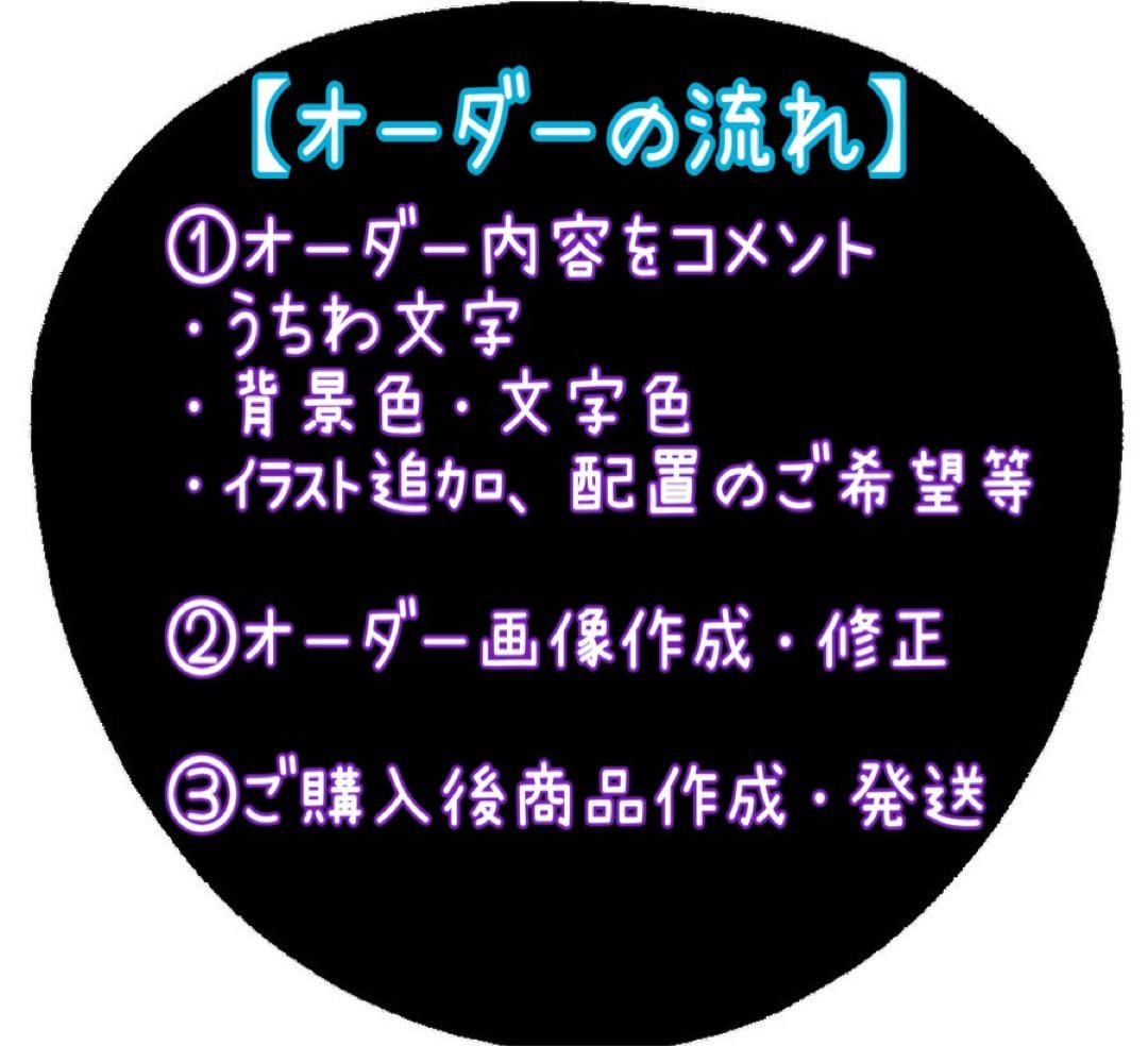 【１枚980円】うちわ文字　オーダー　bb