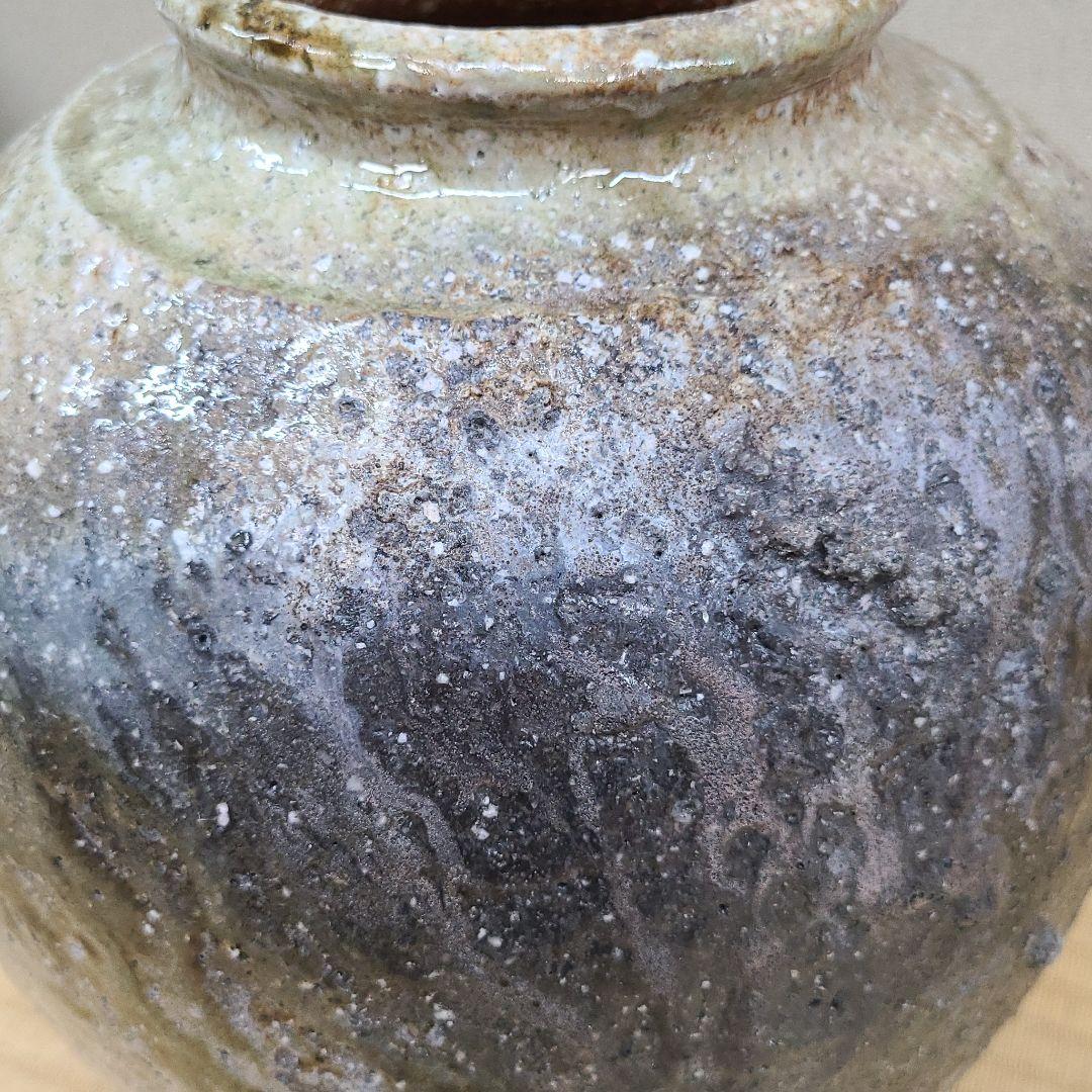 信楽焼 神崎継春作 壷 高さ9.5寸（約29cm） 共箱なし 本物保証