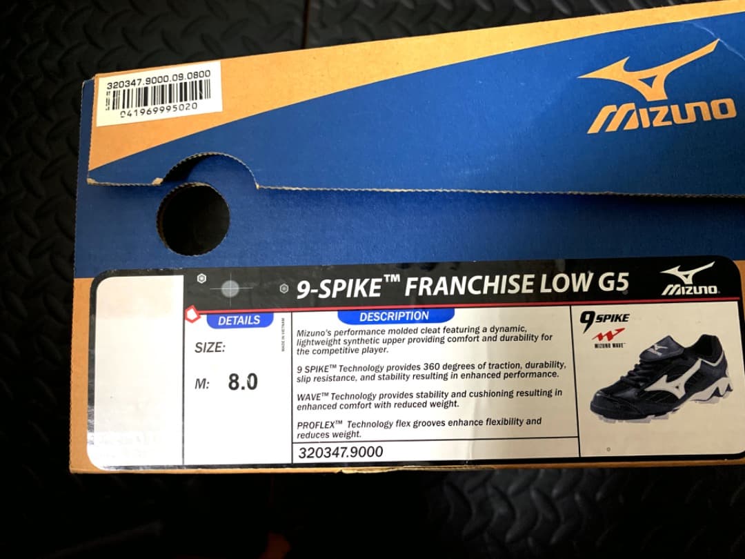 新品USA限定発売Mizuno野球用☆9-Spike Low G5 ★26cm