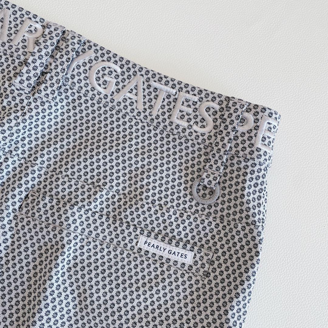 パーリーゲイツ 23SS スカート 1/M 総柄 グレー　刺繍ロゴ　春夏