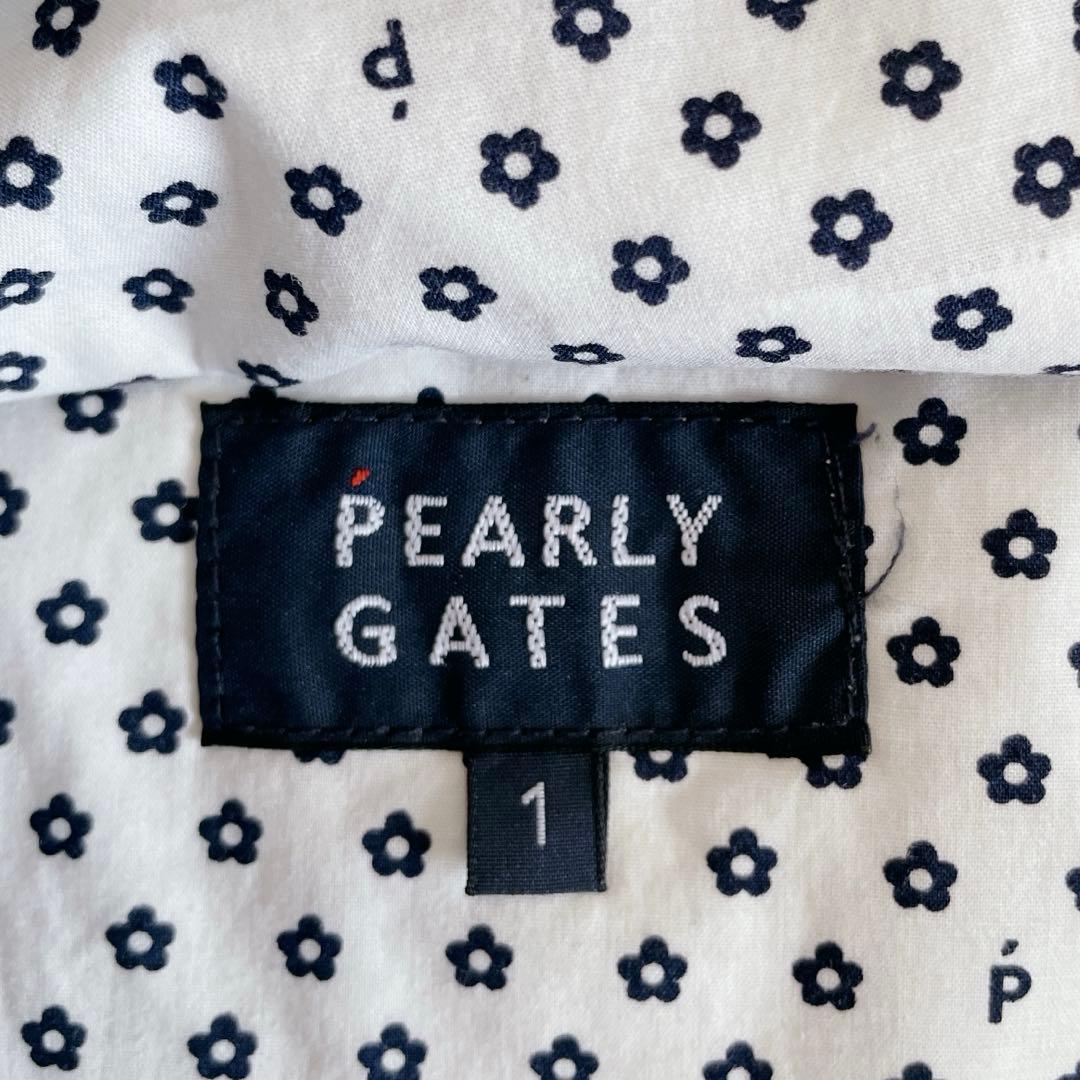 パーリーゲイツ 23SS スカート 1/M 総柄 グレー　刺繍ロゴ　春夏