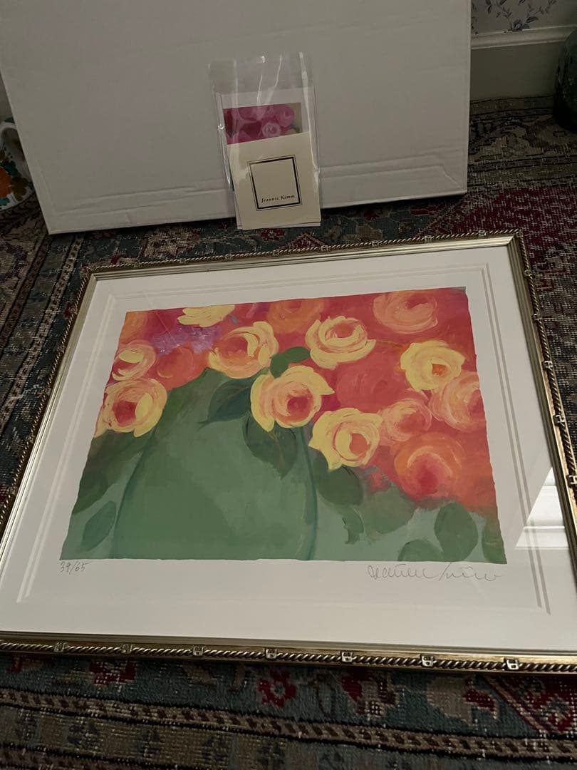 額装版画　55×44 65限定ジクレー　ジニー・キム　直筆サイン　証明書　大きめ