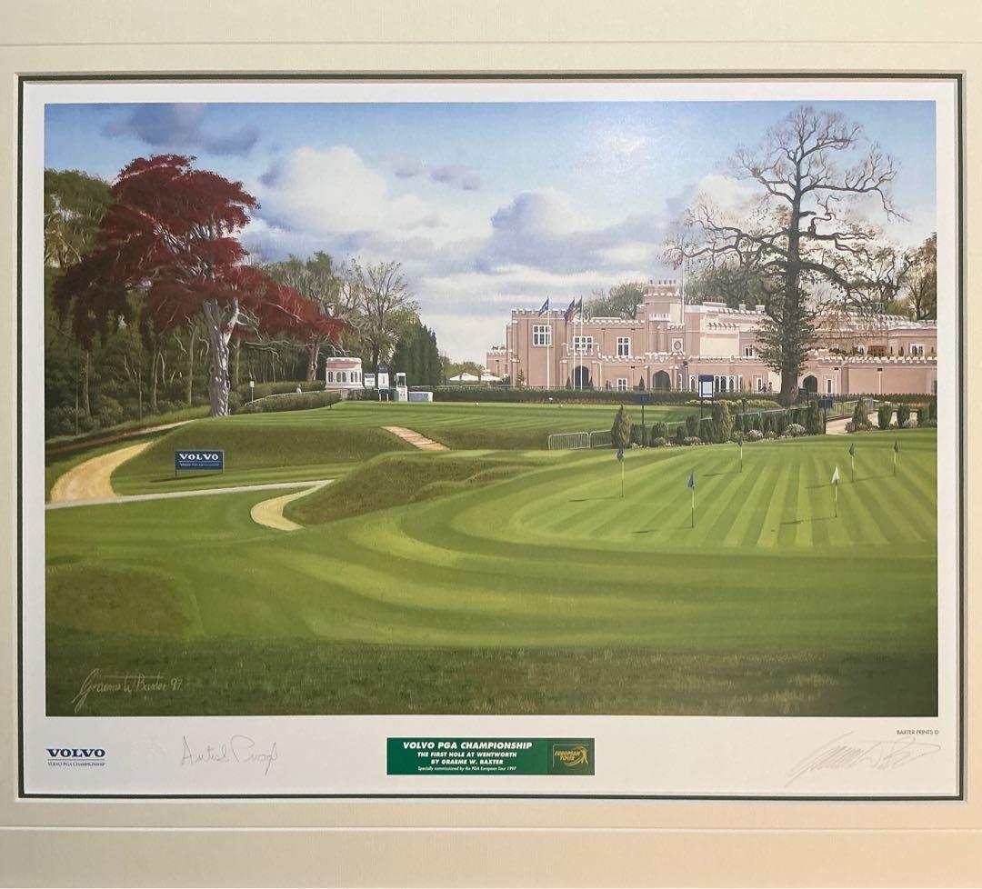 絵画 限定複製画 ゴルフ グレエムバクスター イギリス ウェントワース ボルボ