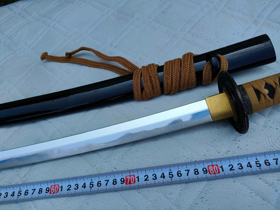 模造刀　黒鞘　鞘割れアリ　武具　剣　コスプレ