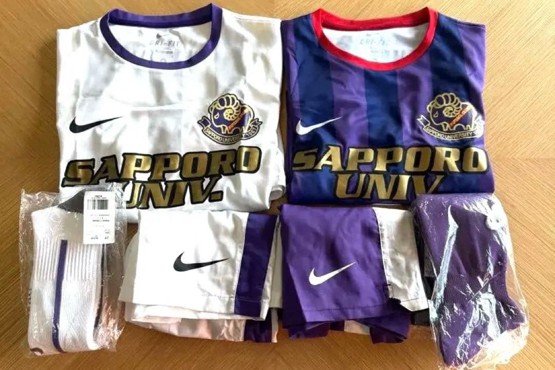 札幌大学サッカー部ユニフォームフルセット紫白