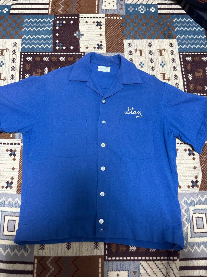 60s ボーリングシャツ　ビンテージ　レーヨンシャツ