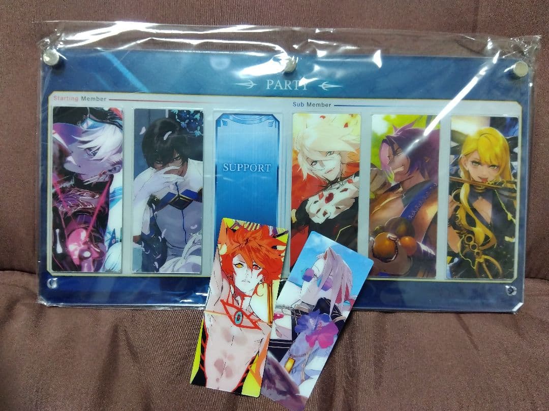 FGO 最終再臨展 編成画面風カード7種（インドラ他）&ディスプレイスタンド
