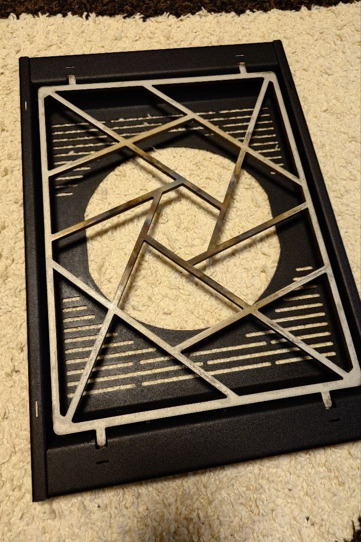 o*a様 37camp フラット五徳ステンレス＆FBパネル(ステン黒)