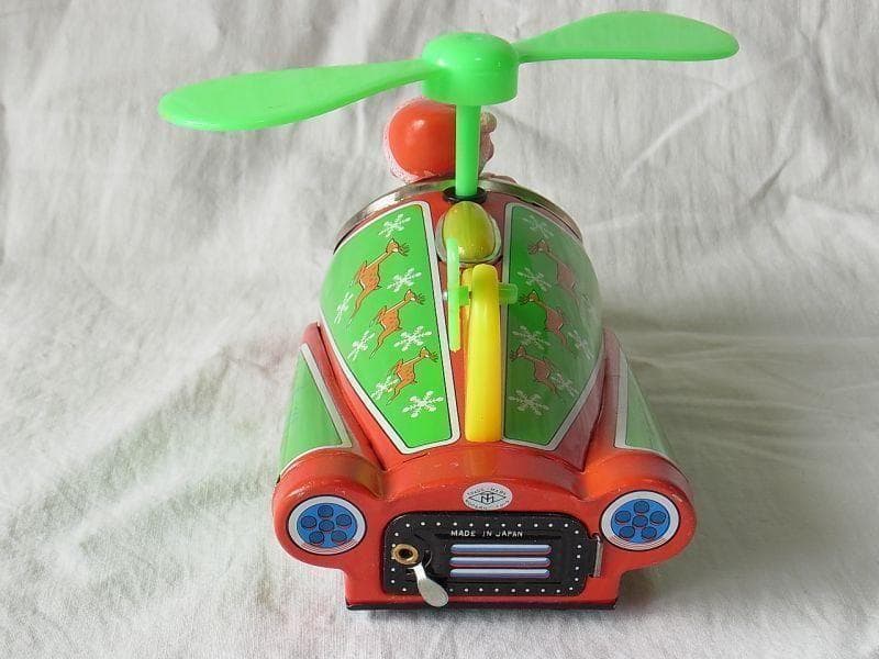 サンタヘリコプター １９６０年代　増田屋 日本製 ブリキ　オモチャ　クリスマス