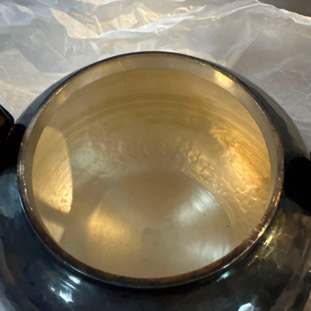 秀夆堂造　急須　いぶし銀　茶道具