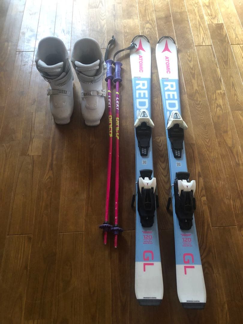 Atomic Red GL スキー板と靴セット