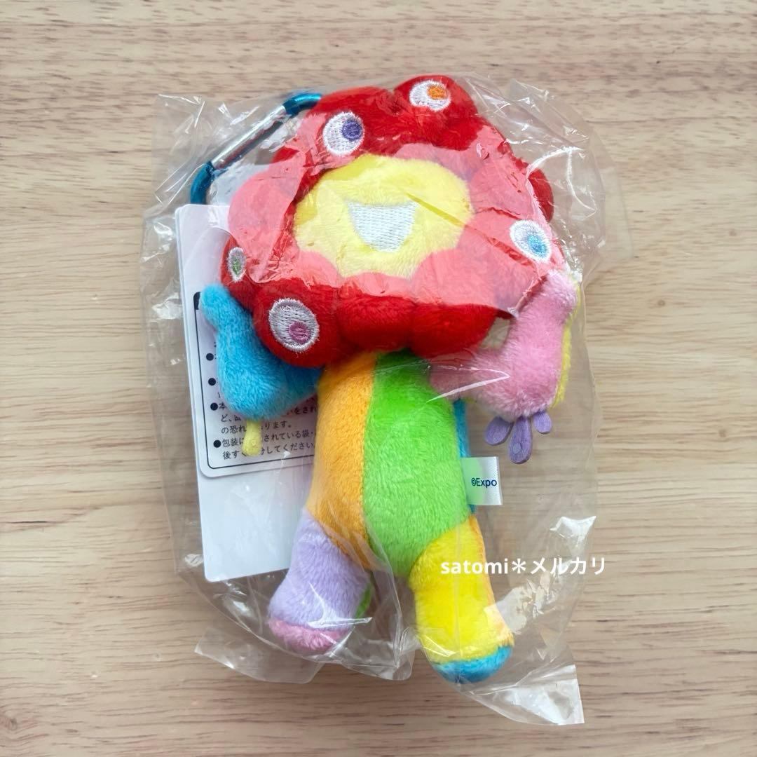 大阪関西万博　ミャクミャク　カラビナ付き　マスコット　レインボー