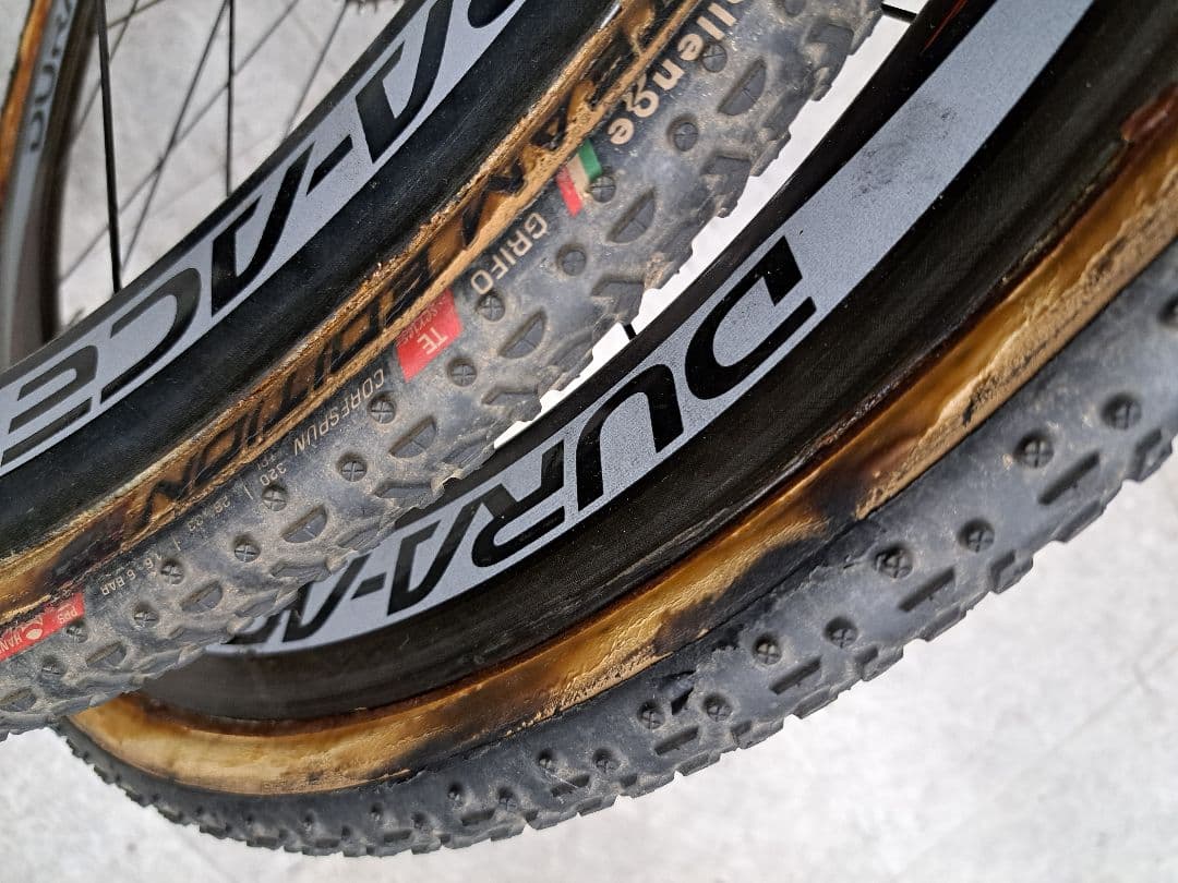 ジャンク DURA-ACE 完組カーボンディープホイールセットWH-R7801