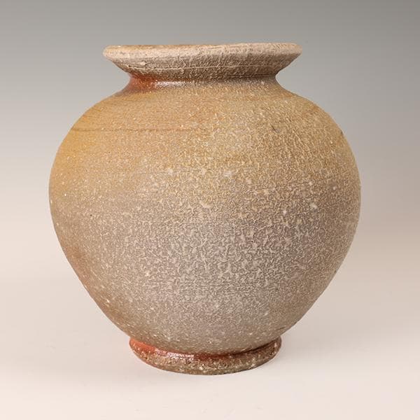 信楽焼【星野亨斉 造】◆自然紬壺◆ 【陶器・壺・花瓶・花入】