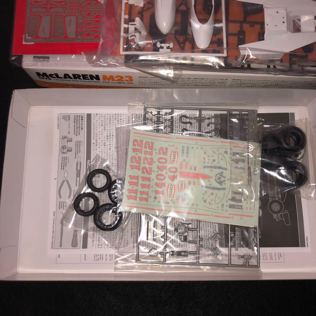 タミヤ1／20 1976マクラーレンM23オレンジ箱限定箱、エッチングパーツ付き
