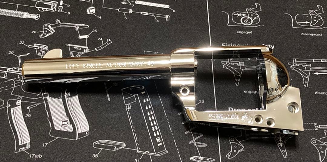 新品 未使用 ハートフォード SAA 用 シルバー シビリアン バレル フレーム