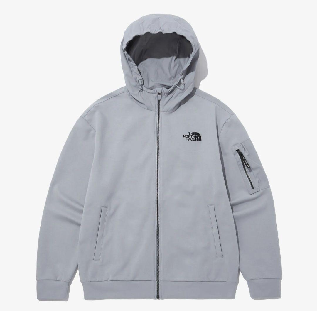 韓国限定 日本未発売 ノースフェイス M 薄手 さらてろ グレー パーカー 春