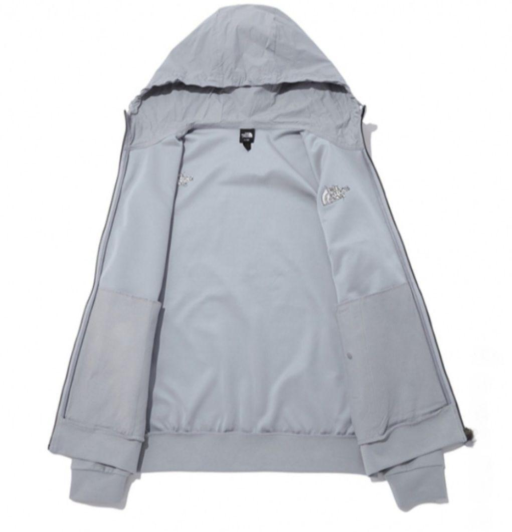 韓国限定 日本未発売 ノースフェイス M 薄手 さらてろ グレー パーカー 春