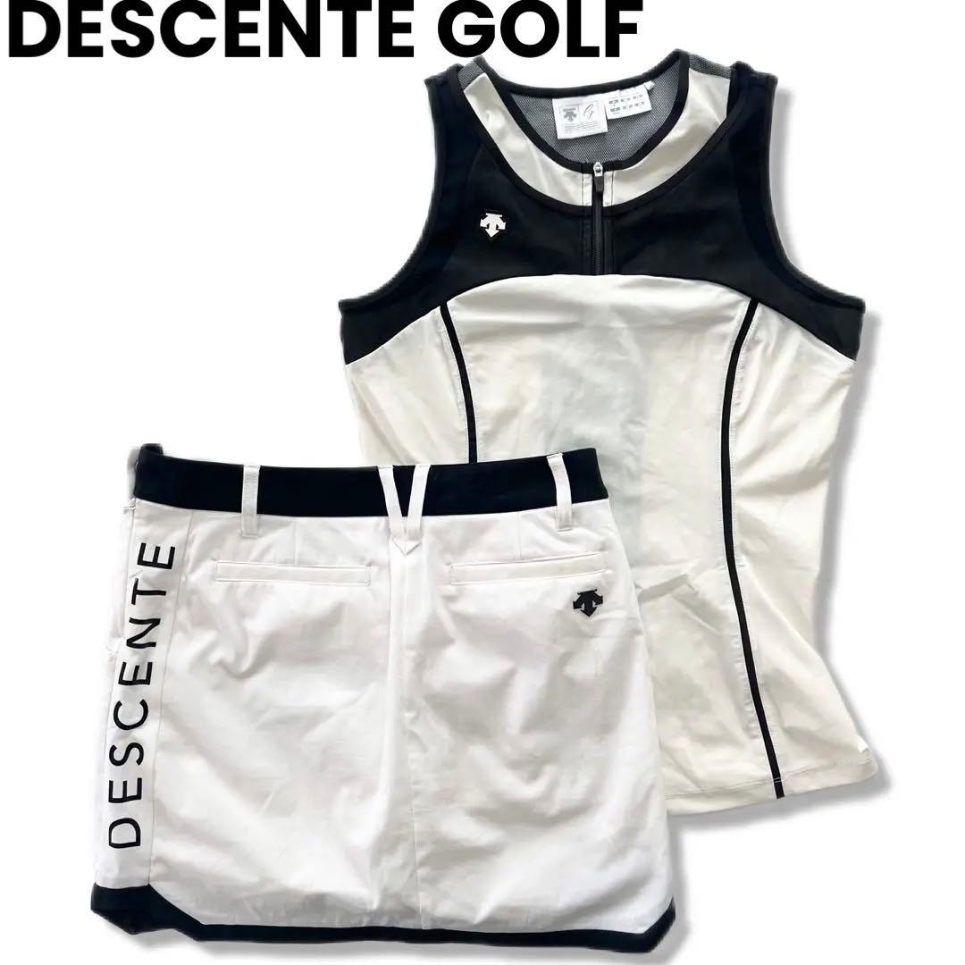 DESCENTE GOLF デサントゴルフ　セットアップ　メッシュ　ロゴ　M