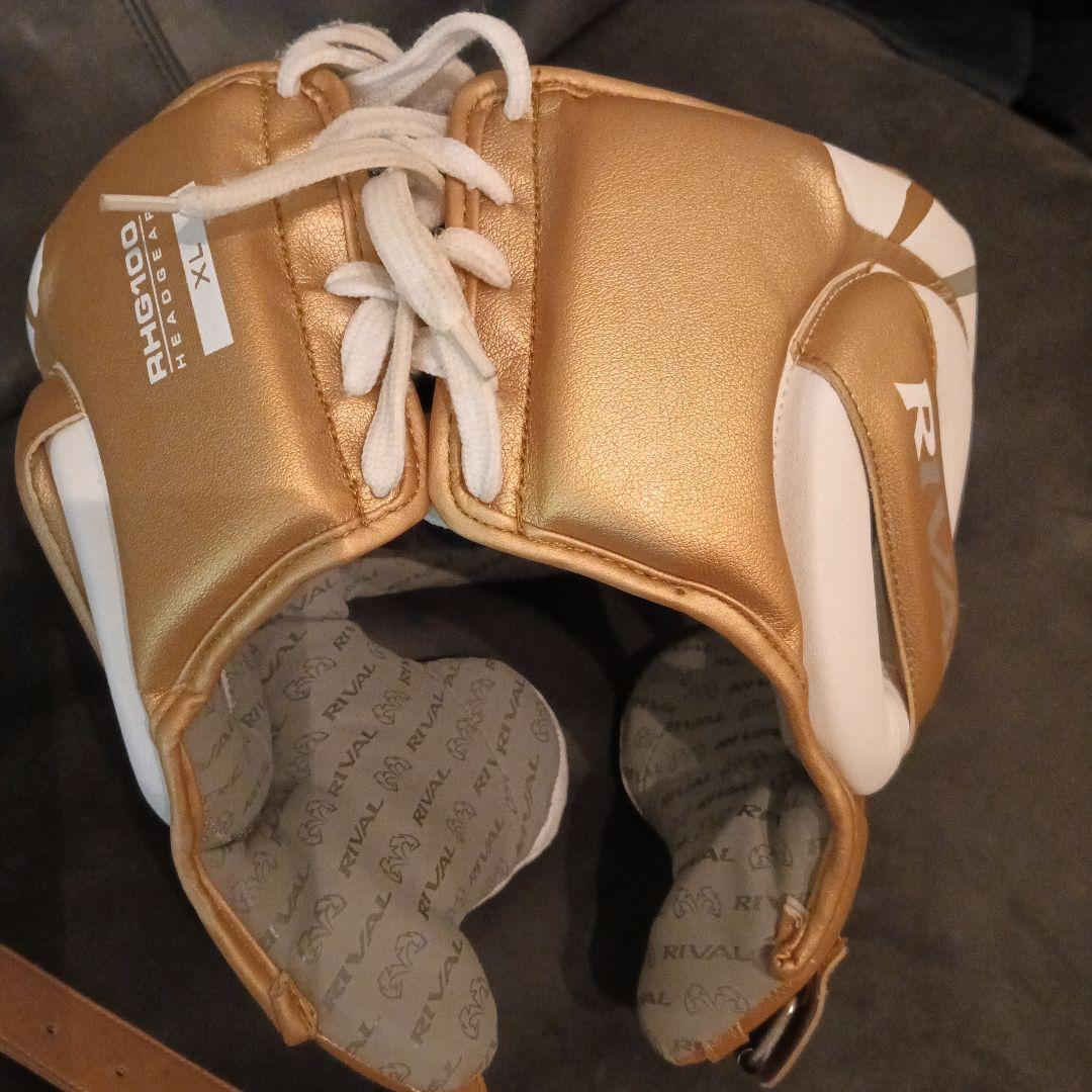 RIVAL RH100 ヘッドギア ゴールド/ホワイト　正規品　美品