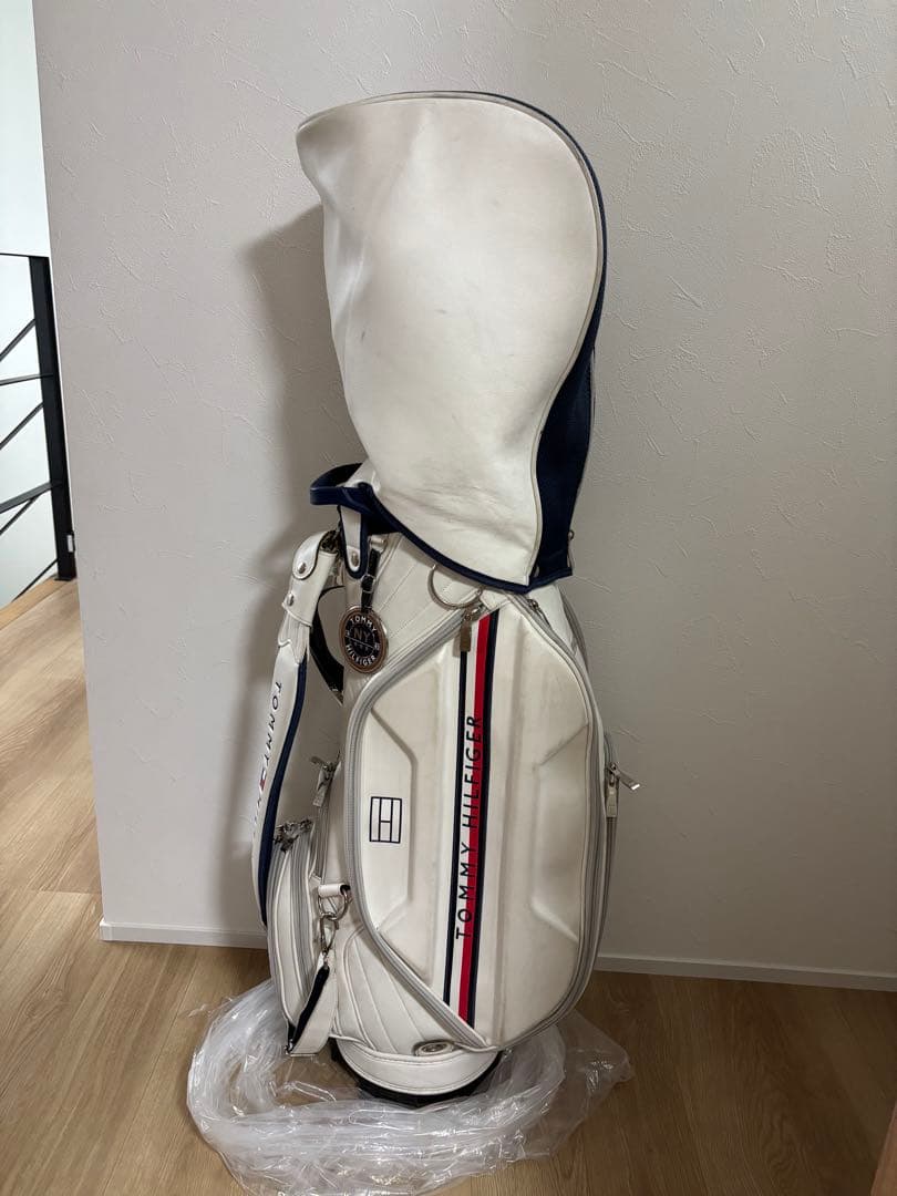   キャディバッグ ホワイト/ネイビー